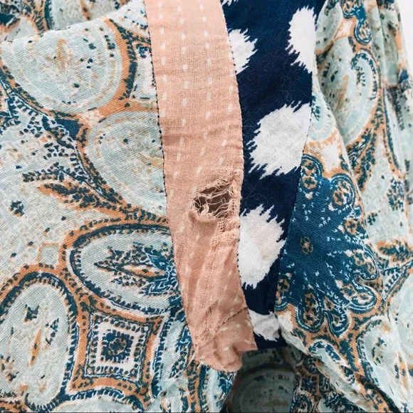 Free People Oversized V Neck Lightweight Wide Sleeve Crop Blouse Size XS - Picture 7 of 7